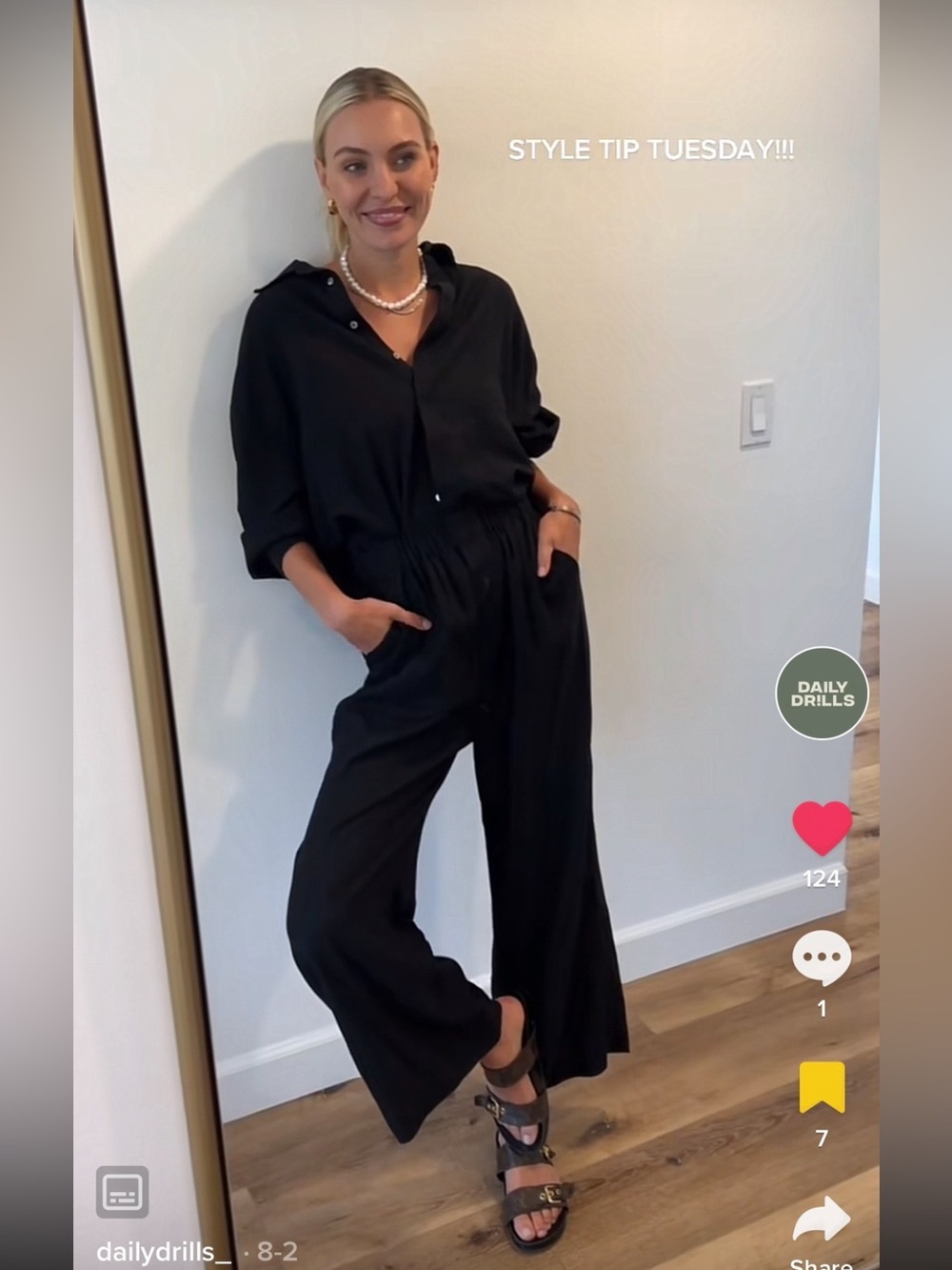 Daily Drills Resort Oversized Linen Button- Up Blouse in Black Size M/L